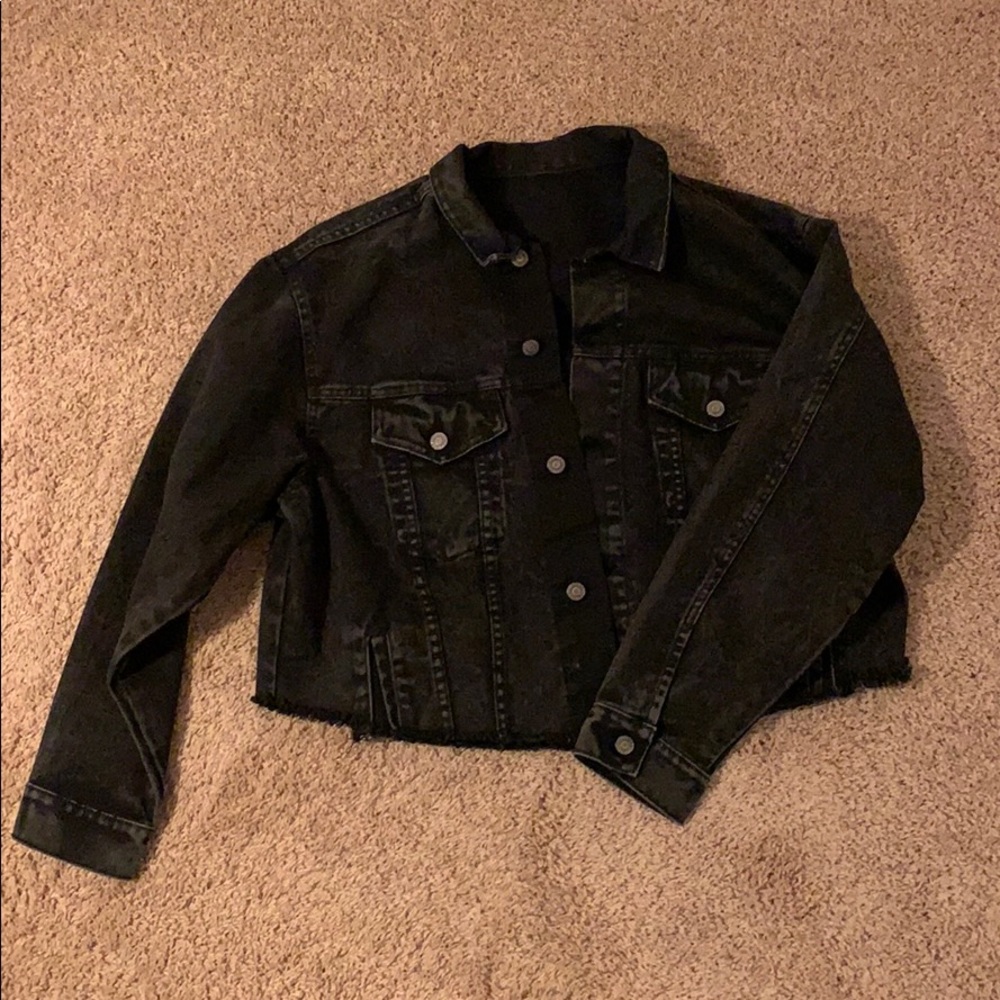 brandy melville black jean jacket